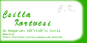 csilla kortvesi business card